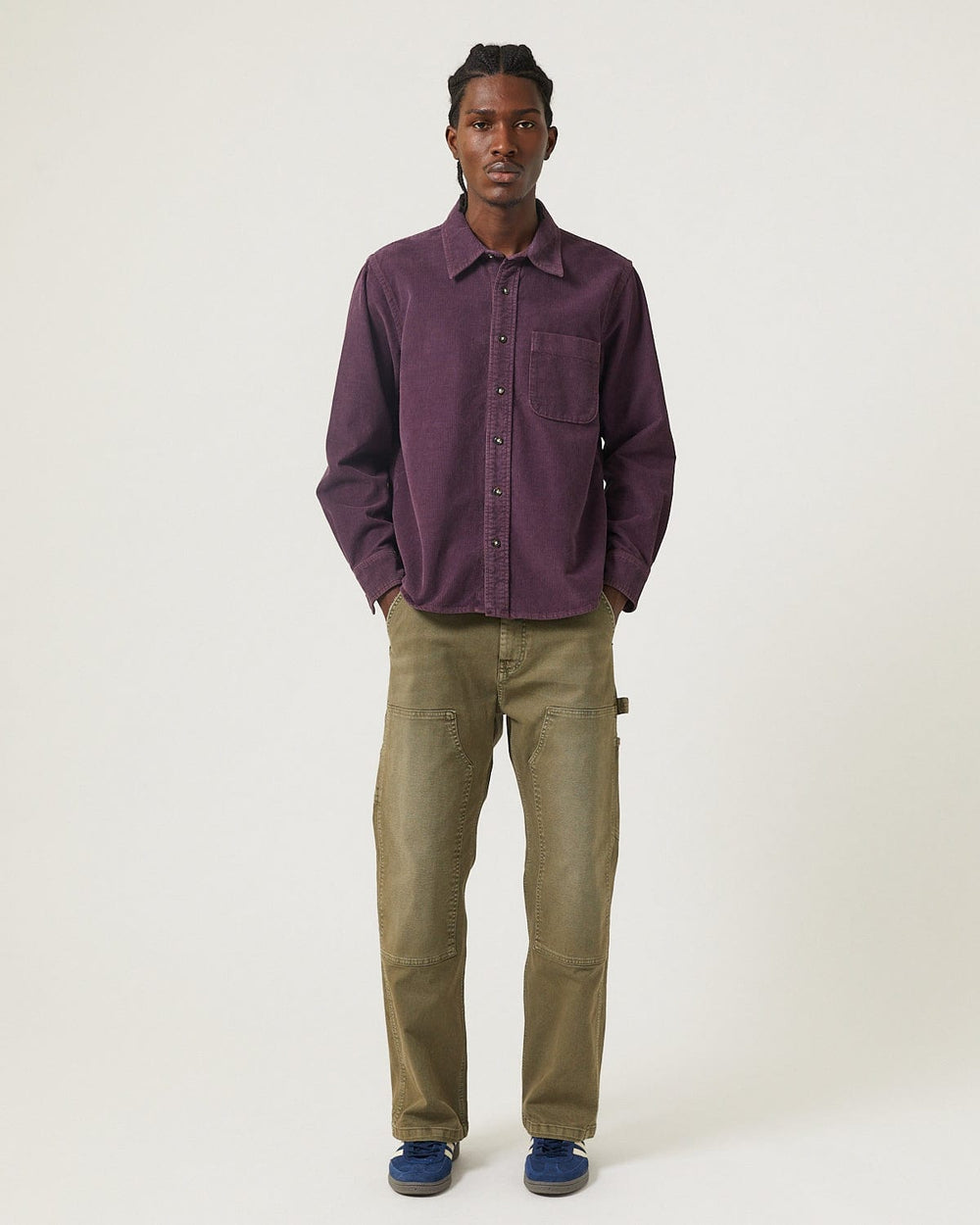 Cord LS - Purple-Long Sleeve Shirt-Real-Corridor