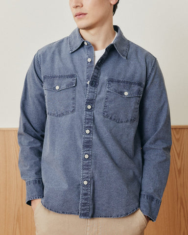 Pigment Dye Canvas LS - Navy