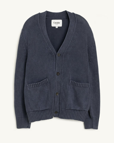Acid Wash Cardigan - Midnight