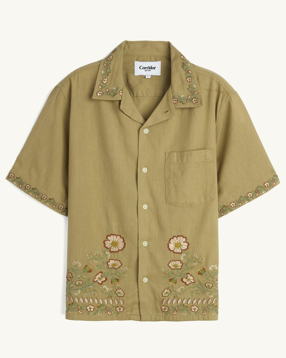 Augusta SS-SS Camp w/ 1 Chest Pocket-Original Madras Trading Co. (OMTC)-Corridor
