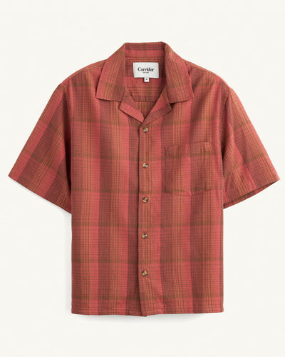 Chesapeake Plaid SS - Red-Short Sleeve Shirt-Original Madras Trading Co. (OMTC)-Corridor