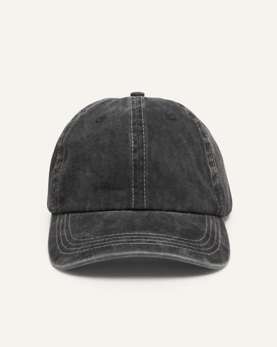 Garment Washed Cap - Black-Cap-Merch Sourcing-Corridor