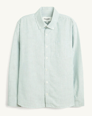 Stripe Oxford LS - Green