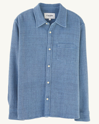 Pigment Dyed Waffle LS - Indigo