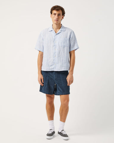 Linen Broadstripe SS - Blue