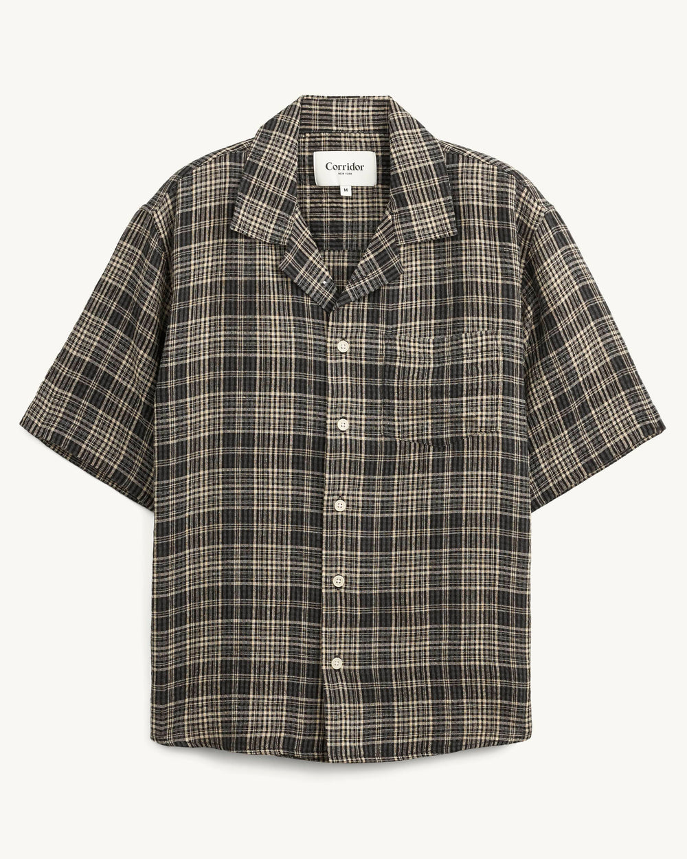 Plaid Seersucker SS - Black-SS Camp-Real-Corridor