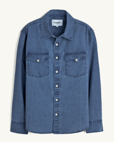 Pigment Dye Canvas LS - Navy