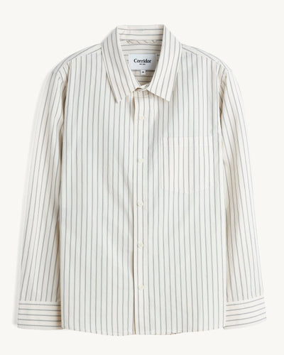 Poplin Stripe LS - Natural