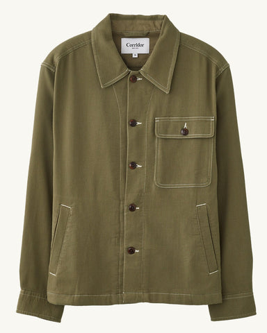 Bedford Cord Military Jacket - Olive