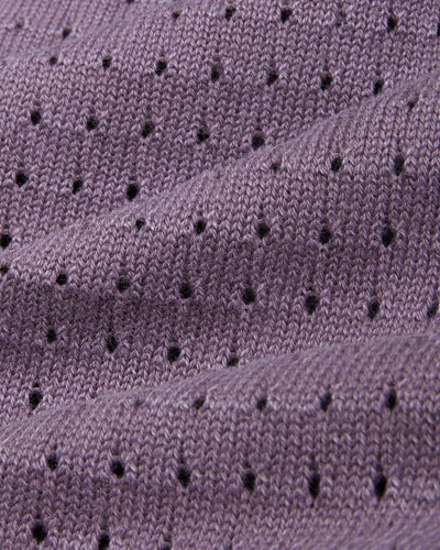Washed Pointelle Buttondown - Violet-Knit Buttondown-Corridor-Corridor