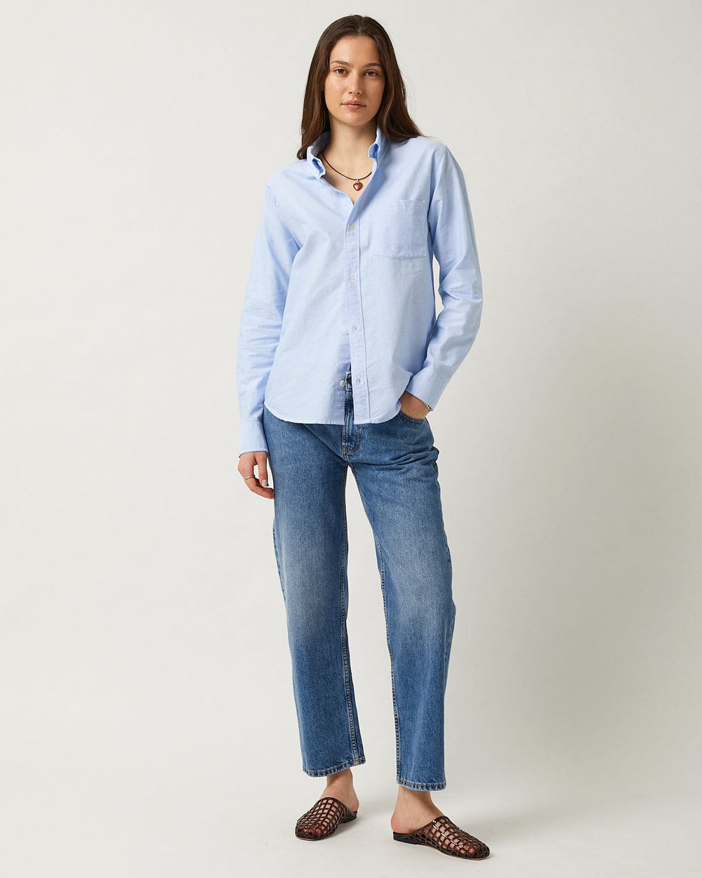 Oxford LS - Chambray-Long Sleeve Shirt-Corridor-Corridor