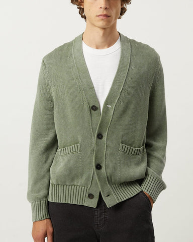 Acid Wash Cardigan - Seafoam