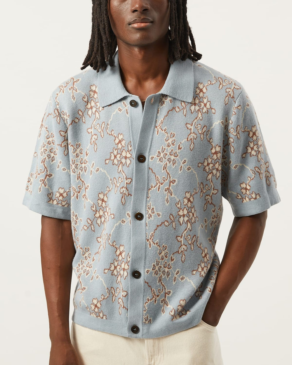 Trellis Knit Shirt-Knit Polo-Alpafina-Corridor