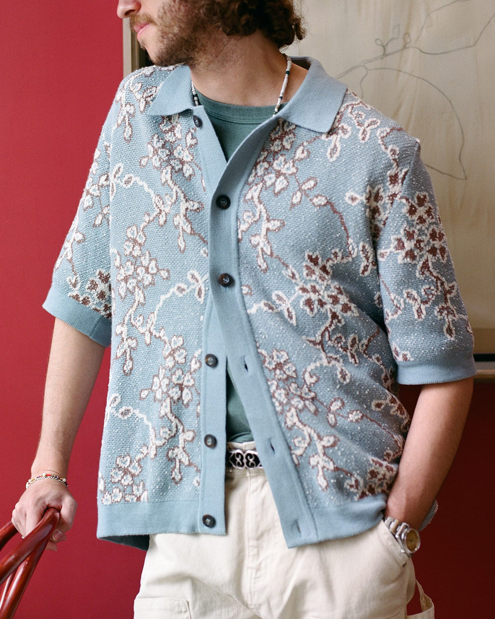 Trellis Knit Shirt-Knit Polo-Alpafina-Corridor