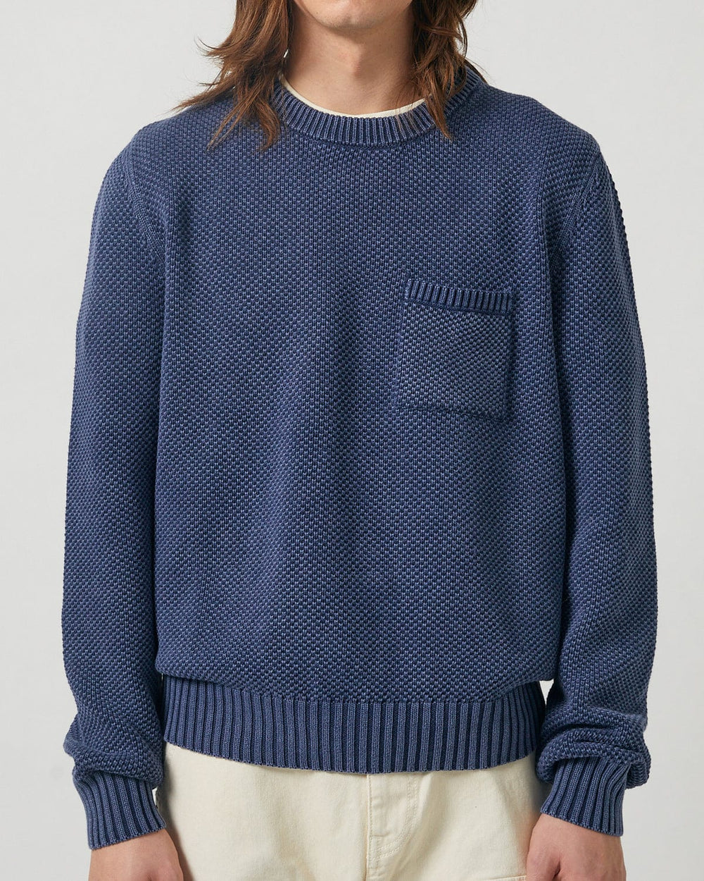 Pocket Crewneck - Navy-Crewneck-Alpafina-Corridor