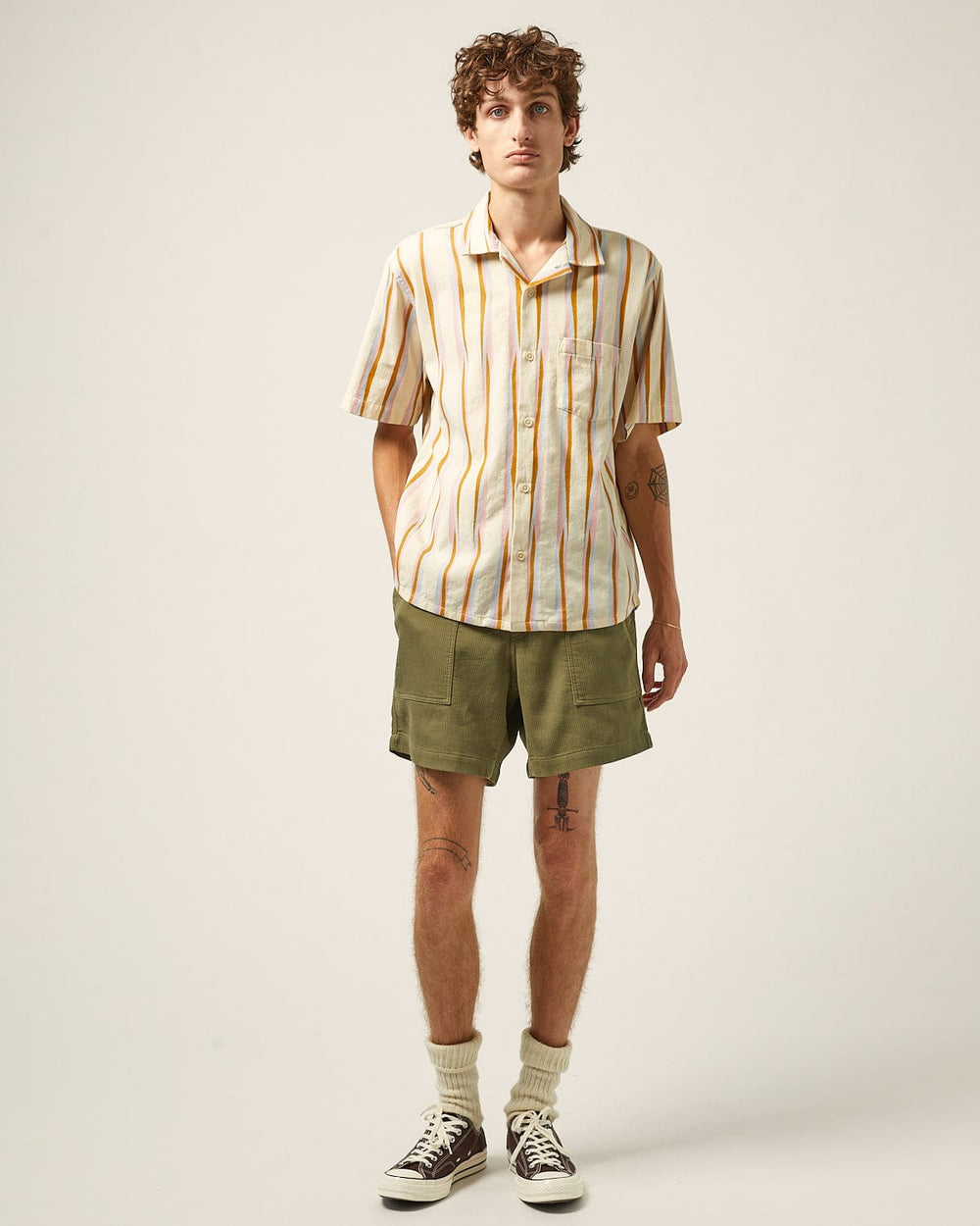 Twisted Stripe SS Camp-SS w/ Camp Collar-Corridor-Corridor
