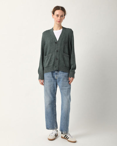 Acid Wash Cardigan - Green-Cardigan-Corridor-Corridor
